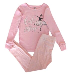 Carter's Girls Pink Ballerina Kids Pajamas COTTON Size 6